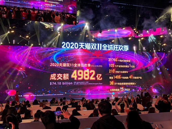 东莞饰品货架定制：2020天猫双11累计成交额4982亿元